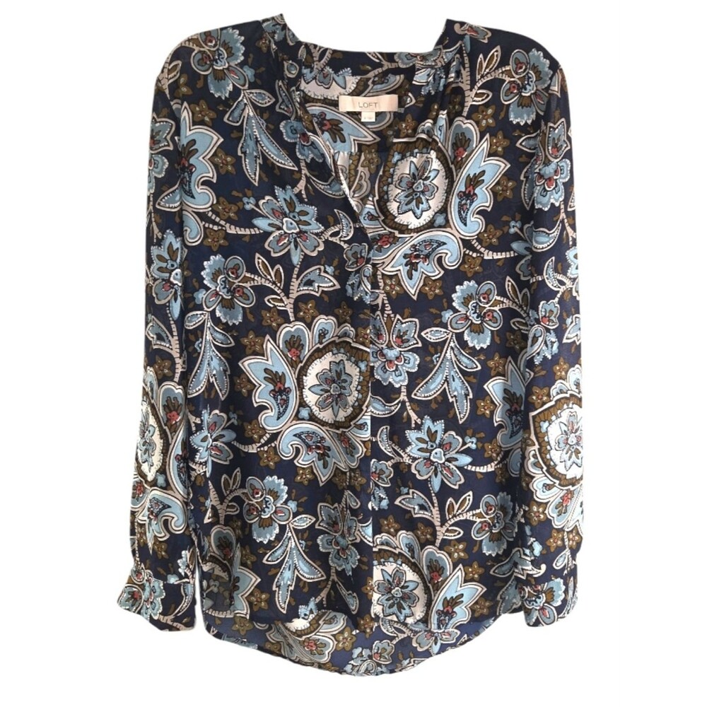 Loft Floral Paisley Boho Blouse - Picture 2 of 9